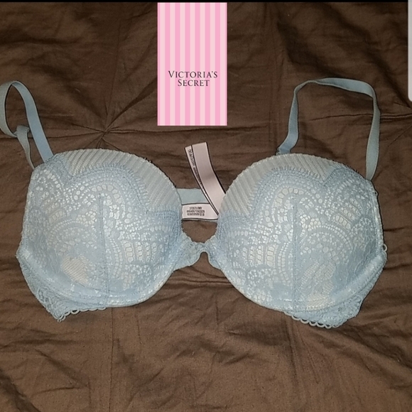 Victoria's Secret Padded Push Up Lace Bra 32C - Picture 1 of 4